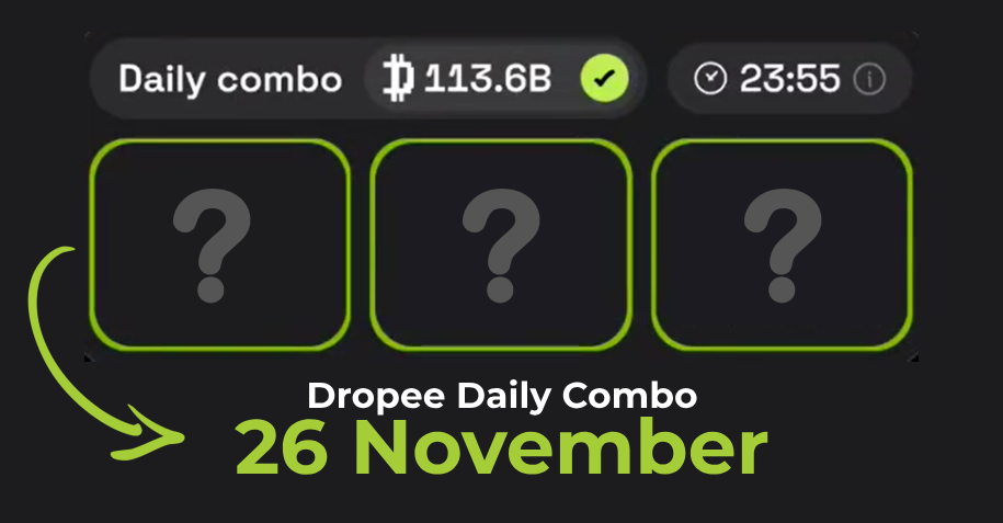 Dropee Daily Combo 26 November - Earn Free Crypto coins - Featured Image